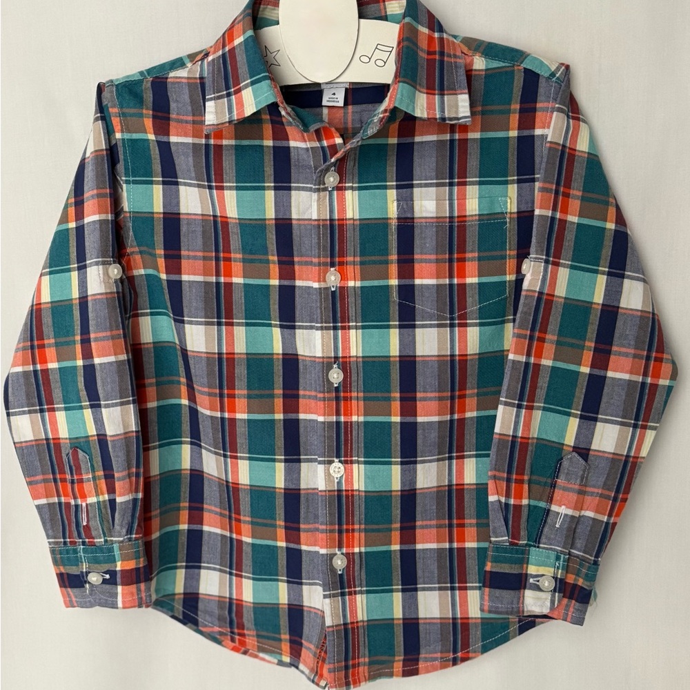 Janie and Jack Kids Plaid Button Down Shirt